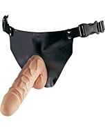Arnes com pénis realista e braguita ajustável