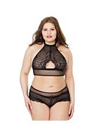 Conjunto de cabresto e culote - preto