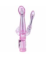 Vibrador flexible con estimulador anal