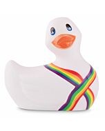 I rub my duckie 2.0 | pato vibrador pride (white)