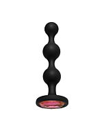 Booty bling - plug anal de silicona con perla - rosa