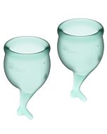 Satisfyer feel secure kit copa menstrual verde 15 + 20ml