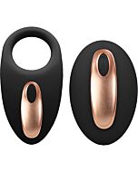 Doble vibración anillo poise negro