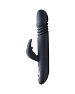 Impulso de coelho coelhos reais - vibrador de rampa de 10 velocidades - preto