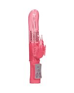 Vibrador rampante mariposa con rotación - rosa