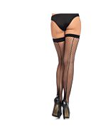 Leg avenue medias red con costura trasera - negro