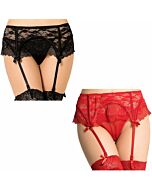 Set ligueros rojo / negro