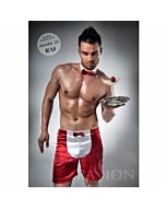 Disfraz camarero 019  sexy rojo/negro  by passion men s/m