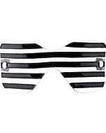 Bad translúcida Romance / máscara preta com costuras