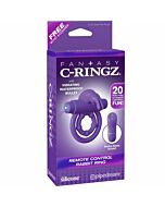 Fantasy c-ringz anillo vibrador control remoto morado