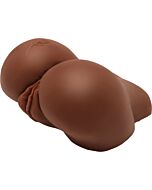 Big ass banger masturbador realista con vibrador - marrón
