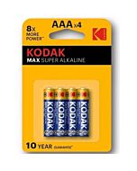 Pilhas Kodak Max AAA 4 Pack