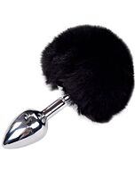 Plug Pompon Preto