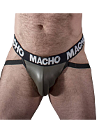 Jockstrap de Couro Cinza XL