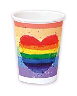 8 Copos de LGBT - Conjunto de Copos para Festa com Designs Coloridos e Orgulhosos