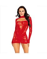 Vestido de renda vermelha Fire
