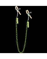 mamilo roxo braçadeiras com corrente