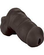 Suporte para fazer xixi manga macia de silicone - preta