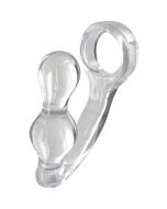 plugue de mão de obra com anel de penis transparente