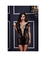 Baci lingerie vestido arrastão preta