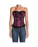 Corsé morado con flecos