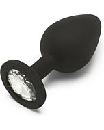 Joia de saque de diamante - plug de silicona - mediano