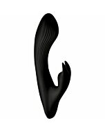 Vibrador dobrável de silicone de coelho 7x - preto