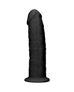 Dildo de silicona sin testículos 19,2cm - negro
