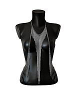 Body chain multicapa triángulo plata