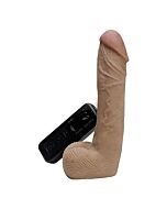 Pene vibrador cybercock with balls - marrón