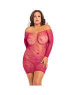 Vestido de renda aberta temporada aberta - rosa