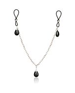 Pingentes para mamilos com vidro preto cadeia