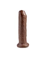 Uncut 19cm - pene realista con prepucio móvil - marrón