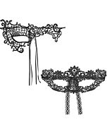 Set de 2 antifaces / media cara fantasía