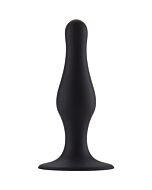 Plug anal con base succión - talla l - negro
