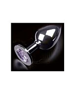 Ligue jóias anal grande prata / lila