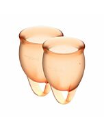 Satisfyer se sentir confiante copo menstrual - laranja