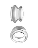 Êmbolos estimuladores de mamilos de silicone transparentes e grandes - transparentes