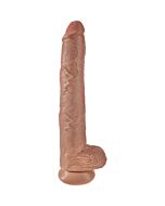 King cock pene realístico con testículos 37,5cm mulato