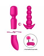 Kit anal e vibrador - rosa