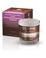 Dona de chocolate velas de massagem 135 gr