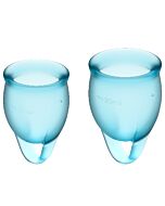 Satisfyer feel kit confiante copa menstrual azul claro 15 + 20ml