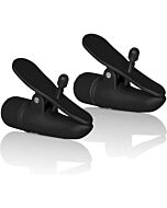 Mamilo grampos com vibrador preto