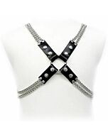 Leather body chain harness