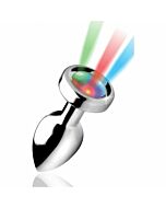 Light up - plugue anal pequeno - prata