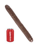 Rei pénis pau dupla realistico 40,5 centímetros marrom