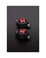 Pinzas magnéticas con cristal swarovski - rojo