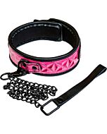 colar rosa pecaminosa com corrente