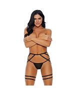 Put a stud cinturón-liguero con tachuelas doradas