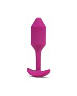 Snug plug anal silicona con vibración 12cm - rosa